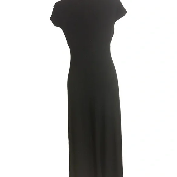 black sleeveless shift dress Black V-Neck Sleeveless Shift Dress